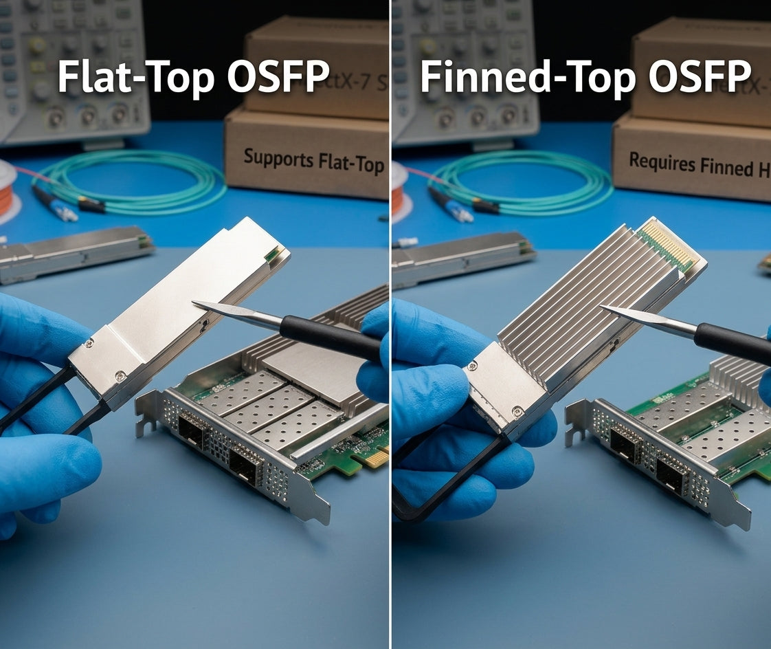 Flat-Top or Finned-Top OSFP? How to Tell Which Module Your ConnectX-7 Actually Needs