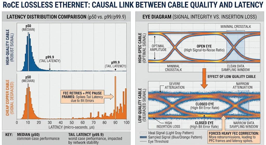 Lossless Ethernet for RoCE: Why Cable Quality Affects Tail Latency (and What to Buy)