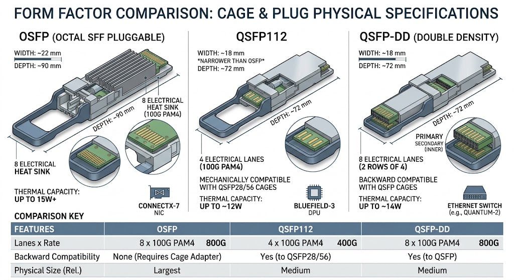 OSFP vs DAC vs AOC: You're Comparing Two Different Things