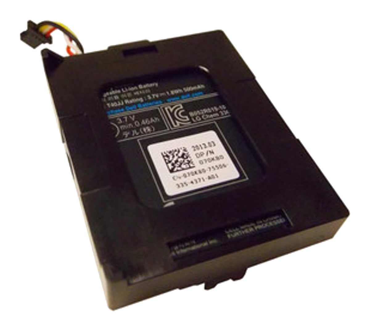 70K80 Dell PERC H710/H730 RAID battery, New, battery pack with cable lead