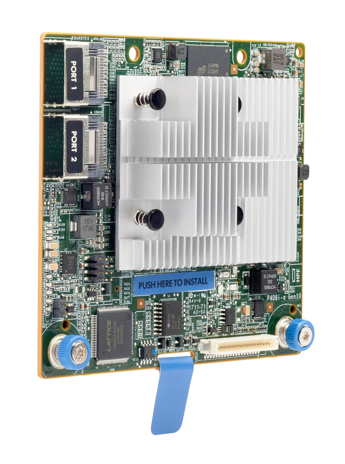 804331-B21 HPE Smart Array P408i-a SR Gen10 controller, 2GB, Refurbished, top view
