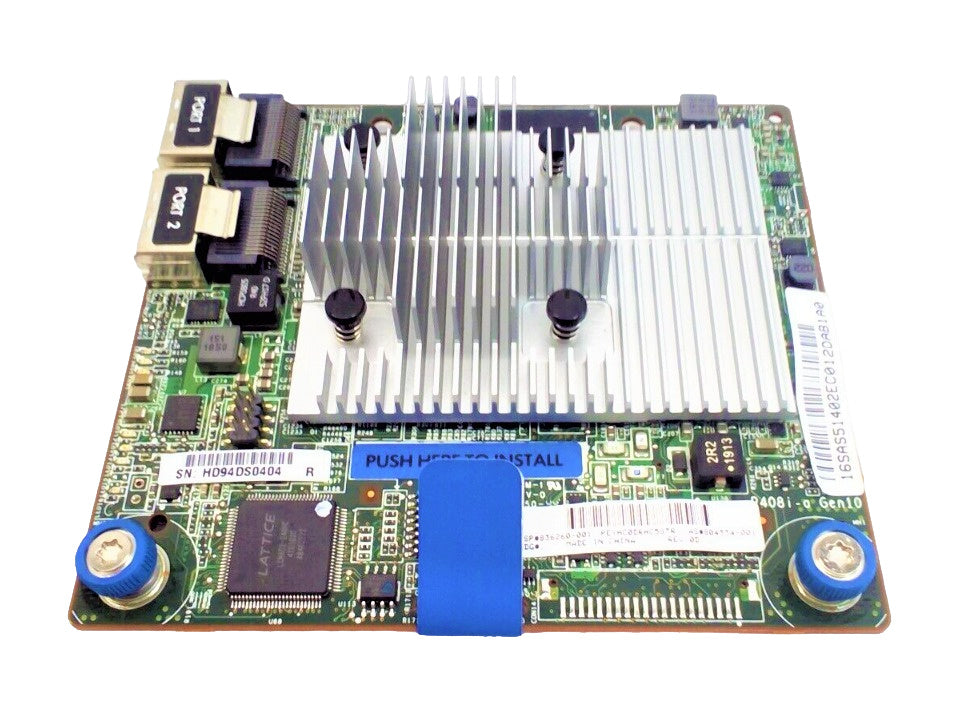 804331-B21 HPE Smart Array P408i-a SR Gen10 controller, 2GB, Refurbished, top view with cache connector