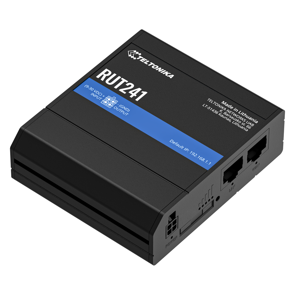 Teltonika RUT241 industrial 4G LTE router (RUT241) — alternate angle