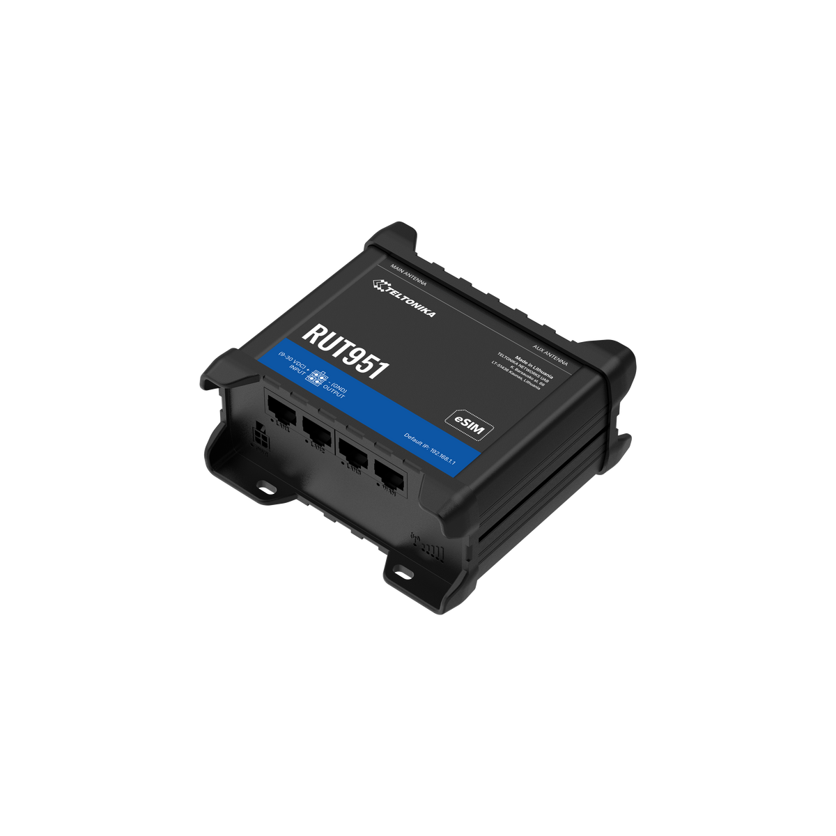 Teltonika RUT951 industrial 4G LTE router (RUT951) — alternate angle