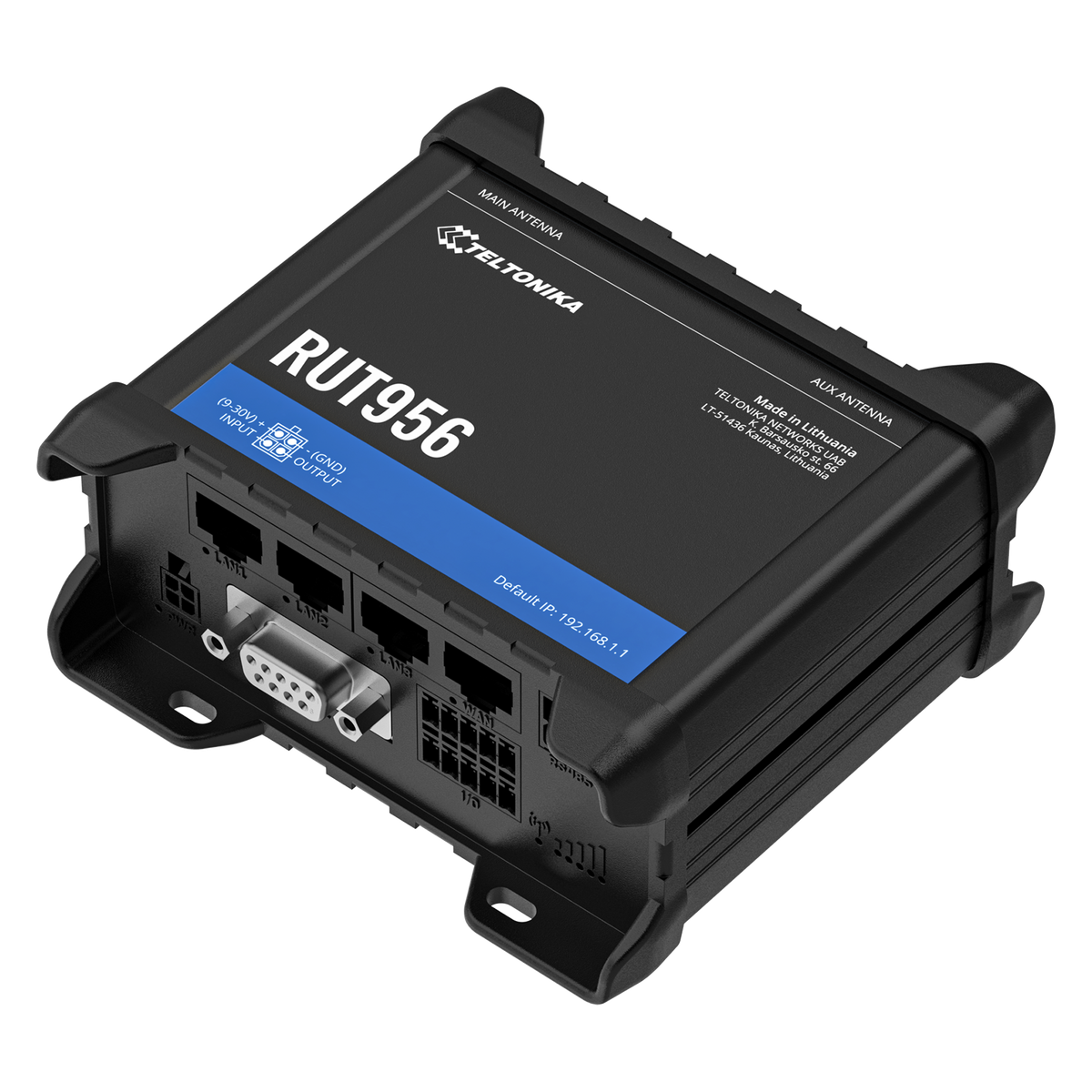 Teltonika RUT956 industrial 4G LTE router with GNSS (RUT956) — alternate angle