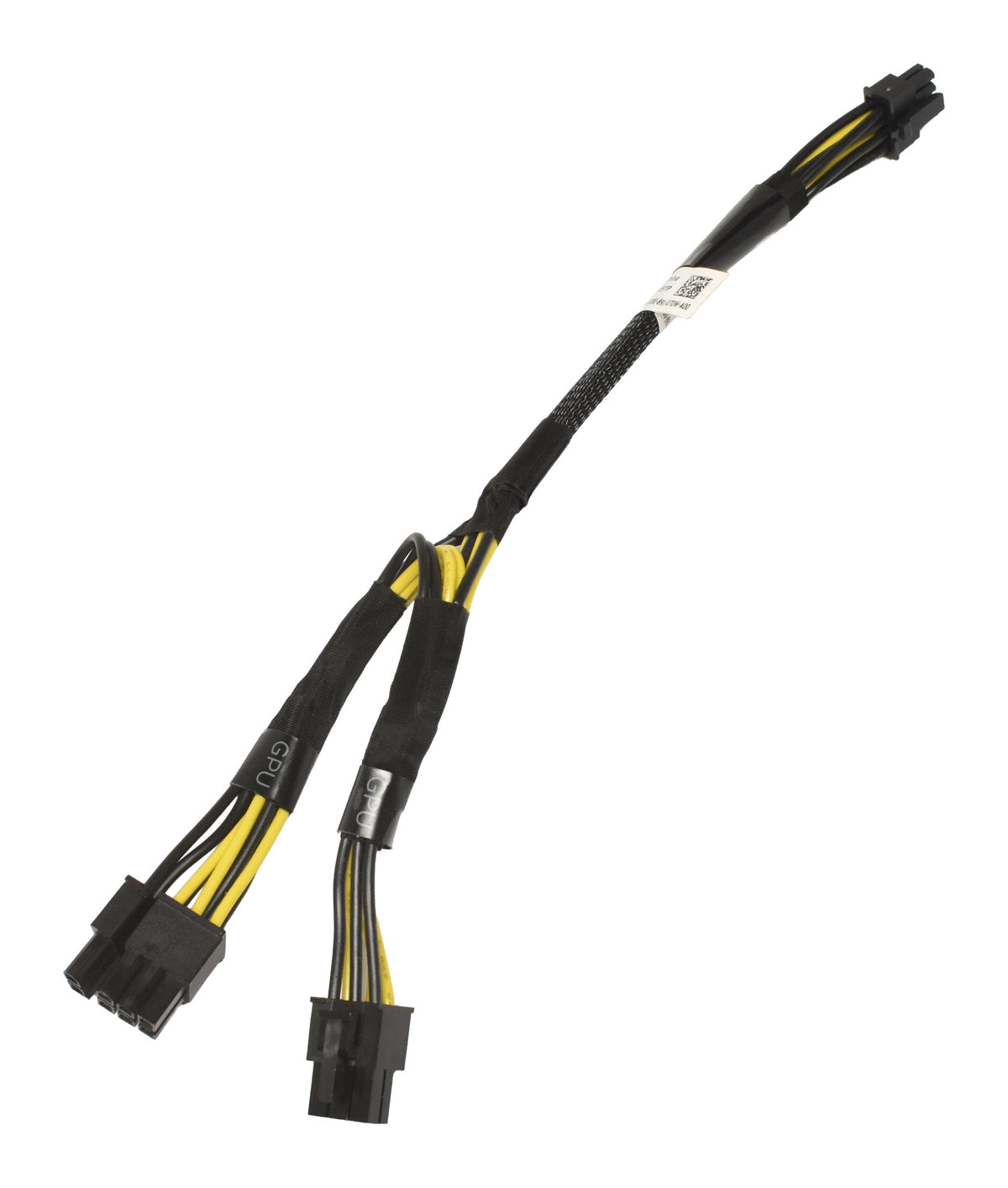 TR5TP Dell 8-pin to 6-pin + 6+2-pin GPU power cable for R740, Used, full Y-cable view