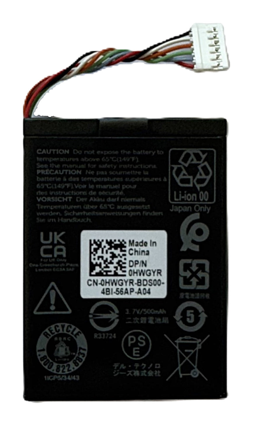 NWJ48 Dell PERC H740/H750/H840 RAID battery, New, front label view