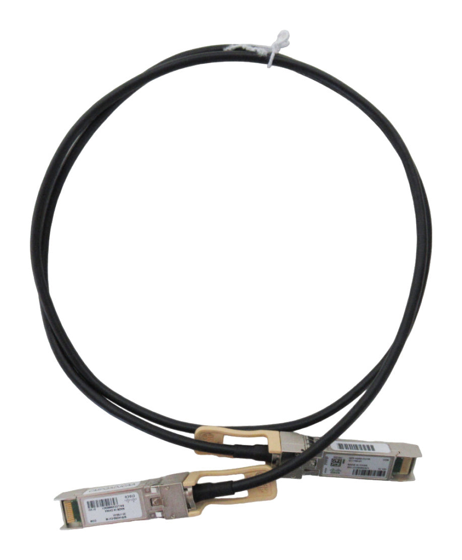 SFP-H25G-CU1M, Cisco 25GBASE-CR1 SFP28 Passive Copper Cable - 1M - front view on white